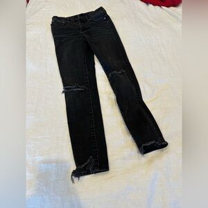 Distressed Black Women's Jeans by American Eagle Outfitters
